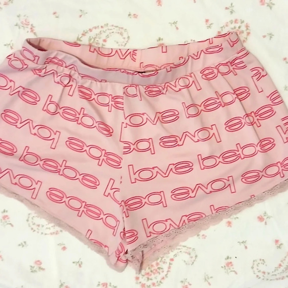 💚5/$25 Bebe Pink Lounge Shorts 💞 Size Small - Picture 2 of 4